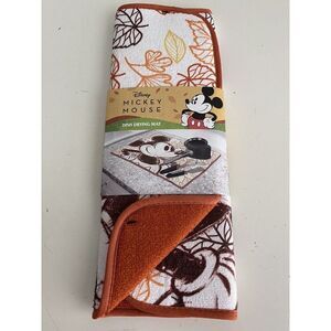 Disney Mickey Mouse Autumn Fall Leaves Drying Mat 16”x18” NEW